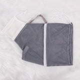 Mesh Cat Grooming Bag Breathable Bathing Restraint for Nail Trimming Light Gray