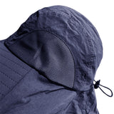 Unisex Wide Brim Sun Hat with Neck Flap UV Protection Fishing Cap for Outdoor Hiking Navy Blue