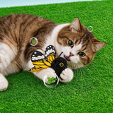 Butterfly Cat Toy Electric Flapping Wings 3 Modes with Touch Activation Gold