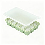 3PCS Large Ice Cube Trays Silicone Ice Cube Trays Huge Square Ice Cubed Tray for Whisky and Cocktail Green