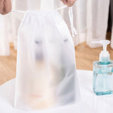 Clear Shoe Bags for Travel Waterproof Dustproof Drawstring Shoe Bags for Packing White