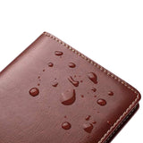 120-Slot Portable Business Card Book Holder Organizer for Men Women Reddish Brown