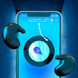 Wireless Bluetooth Sleep Earbuds Invisible Side-Sleeper Headphones Black