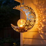 Solar Hanging Sun and Moon Lights for Garden Patio Decor Style 2