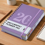 2027 A5 Weekly Planner Notebook Hardcover Calendar January to December Purple