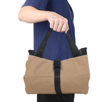 Roll Up Tool Bag  Water Resistant Tool Organizer Zipper Pouch for Electricians Repairman Khaki