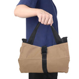 Roll Up Tool Bag  Water Resistant Tool Organizer Zipper Pouch for Electricians Repairman Khaki