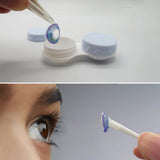 Contact Lens Case and Washer Set Travel Size Contact Lenses Cleaning Storage Tool Kit Blue