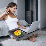 Laptop Desk with Built in Mouse Pad Wrist Pad Laptop Stand with Tablet/Phone Holder Black
