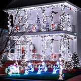 Garden Decoration Solar String Lights Outdoor with 8 Modes White