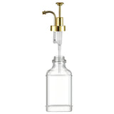 2 PCS 500ml Square Glass Syrup Soap Dispenser Bottles with Funnel Gold