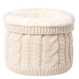 Thick Fleece Neck Warmer Winter Ski Gaiter for Men Women Beige