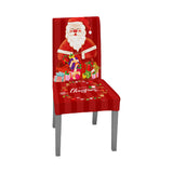 2Pcs Christmas Chair Cover Decorations Xmas Chair Slipcover Creative Pattern Style 6