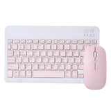 Ultra-Slim Portable Wireless Bluetooth Keyboard & Mouse Combo for Tablets and Laptops Pink