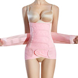 Women Postpartum Belly Support Belt Recovery Wrap Waist Shapewear Pink