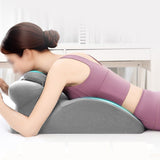 Ergonomic Memory Foam Reclining Pillow Prone Reading Cushion for Bed and Sofa Light Gray
