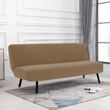 Stretch Armless Cover Sofa Bed Slipcover Protector Elastic Futon Protector Camel