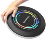 Light Up Flying Disc Rechargeable 50 LEDs Lighting Flying Toy for Patio Lawn Outdoor Games Blue
