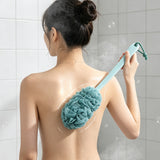 2Pcs Long Handle Scrub Brush for Shower with Loofah on a Stick for Back Use Style 1