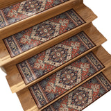 5Pcs Self Adhesive Carpet Stair Mats Washable Stair Runners Black