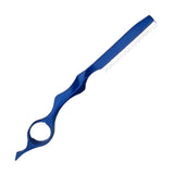 Hair thinning Razor Hairdressing Thinning Shaper Comb Styling Razor / 10 Blades Blue