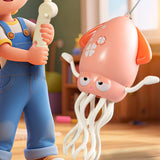 Dancing Electric Octopus Toy – Crawling Musical Squid for Tummy Time Pink