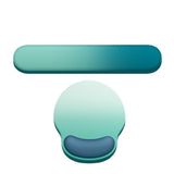 Ergonomic Mouse Pad and Keyboard Wrist Rest Set Anti-Slip Comfortable Office Desk Accessory Blue
