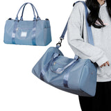 30L Gym Duffel Bag Waterproof with Shoe Compartment for Weekend Trips Royal Blue