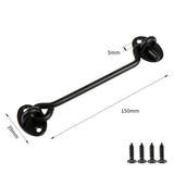 2PCS Stainless Steel Gate Latch Hook and Eye Lock Large