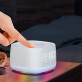 White Noise Sound Machine With Alarm Clock And Breathing Light - White
