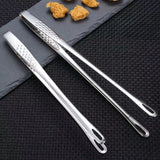 6 Pcs Long Handle Food Tongs Stainless Steel Grill Tweezers