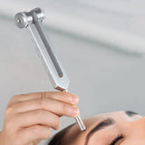 3 Pcs Aluminum Tuning Fork Set 128Hz 256Hz 512Hz for Meditation Yoga Silver