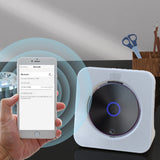 Bluetooth CD Player for Home Desktop Stereo Music Player with LED Display with Remote Control for Bedroom Living Room White