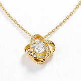 Eternal Preserved Rose Gift Box with Necklace for Mom Wife Girlfriend Gold