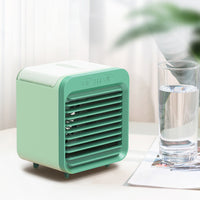 Portable Air Conditioner Fan 3 Speeds Cooling Humidifier Fan for Room Desk Bedroom Office Green