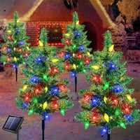4-in-1 Solar Christmas Tree Lights Xmas Outdoor Garden Decorations