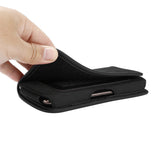 Universal Black Oxford Phone Waist Pouch with Belt Clip & Card Slot XL