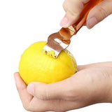 Stainless Steel Citrus Zester Grater Peeler with Channel Knife for Kitchen Rose Gold