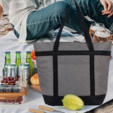 Insulated 39L Reusable Tote Bag for Grocery Shopping for Picnic Beach Grocery Gray