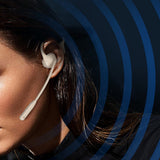 Open-Ear Air Conduction Headphones Wireless with Noise Canceling Mic for Sports Office Apricot