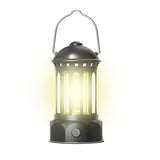 Retro Tent Camping Lantern Rechargeable Night Lamp Camping Light Black