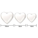 10 Pcs Clear Heart-Shaped Christmas Plastic Baubles DIY Xmas Tree Fillable Decor Ornaments