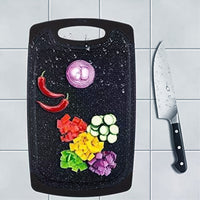 3Pcs Set Plastic Cutting Boards for Kitchen Non-slip Chopping Boards Black