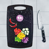 3Pcs Set Plastic Cutting Boards for Kitchen Non-slip Chopping Boards Black