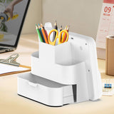 Desk Visual Timer with Task Board and Pen Holder Countdown Clock Pink