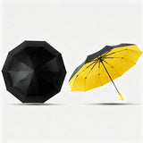 Automatic Umbrella Auto Open Close Compact Folding Anti Rain Windproof Yellow