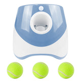 Automatic Fetch Ball Launcher Dog Toy with 3 Balls 3 Range Modes Blue