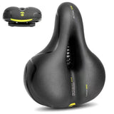 Air Cushion Shock Absorbing Mountain Bike Saddle Seat Comfortable Yellow