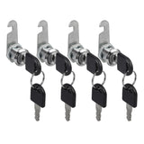 4 Pcs Cam Lock with Keys Door Barrel Drawer Cabinet Mail Box Cupboard Locker