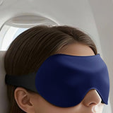 Adjustable Soft Sleep Masks for Side Sleepers for Women Men Travel Night Blindfold Blue